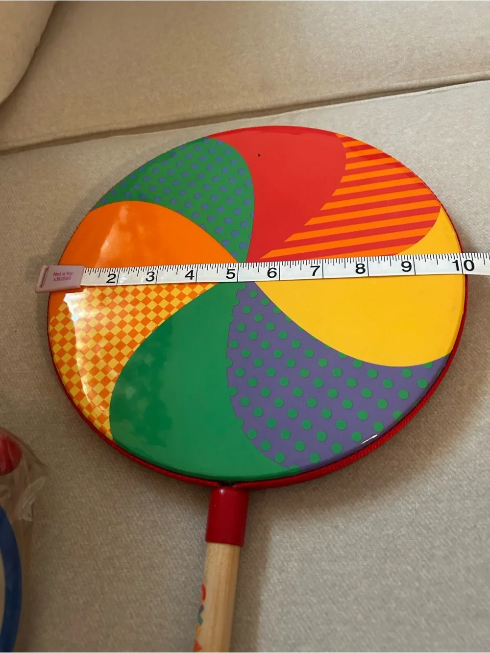 5 pc kids toy set. Tambourine, handheld drum, 2 shaker Moroccans. Carrying bag